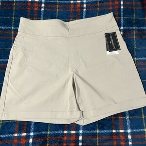 Gloria Vanderbilt High Waist Cream Shorts